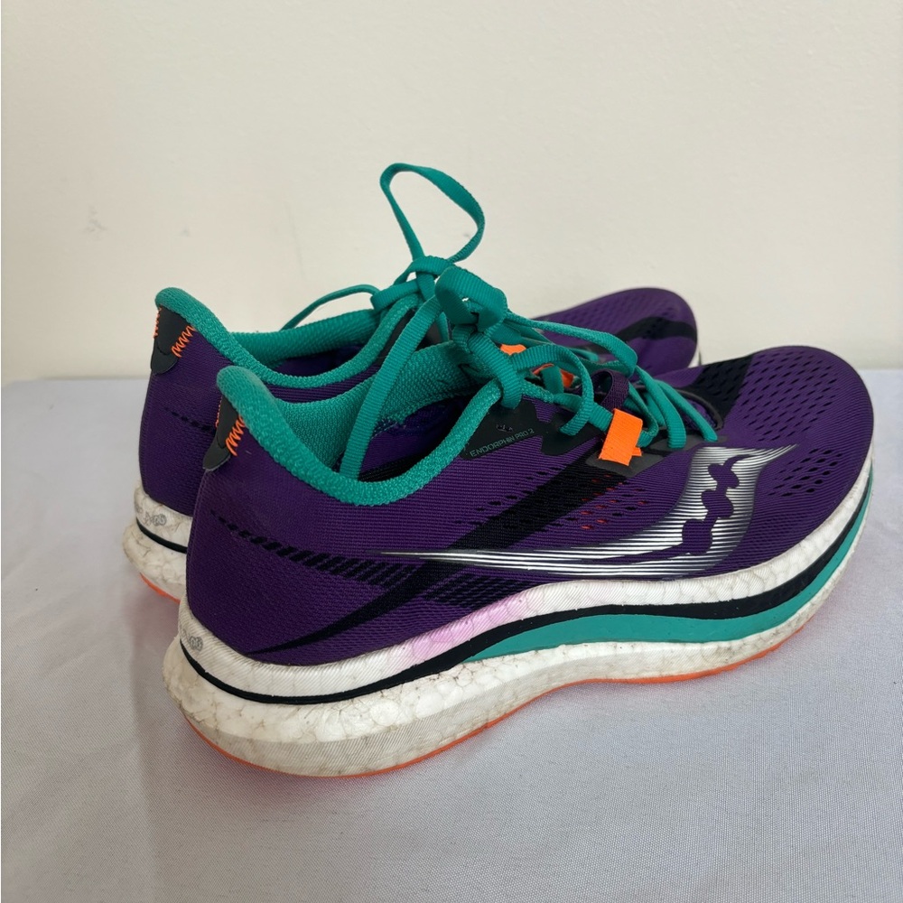 Saucony Endorphin Pro 2 Womens Size 8.5 Purple Blue Running Sneakers - Picture 6 of 11